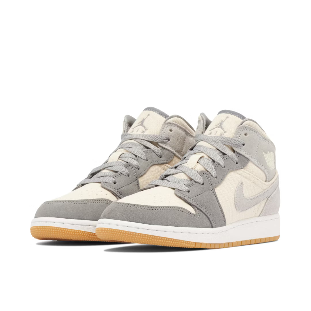 Air Jordan 1 Mid SE Coconut Mlik Gray