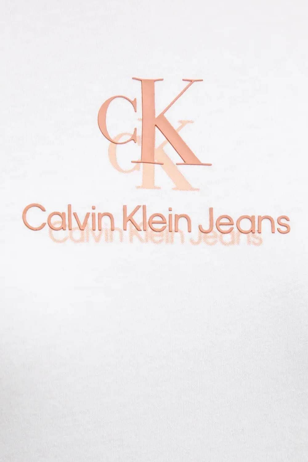 Calvin Klein Shadow Graphics T-Shirt Femme Blanc