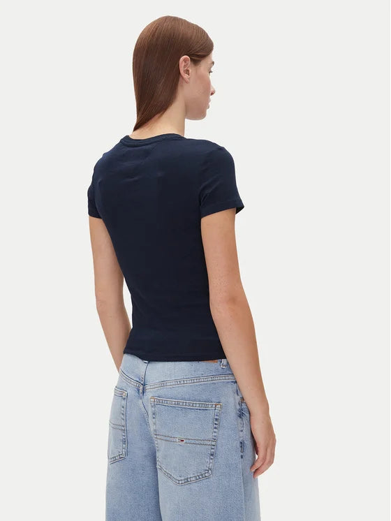 Tommy Jeans Slim Essential Logo 2 T-Shirt Femme Marine