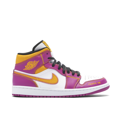 Air Jordan 1 Mid Familia Violet Jaune Blanc