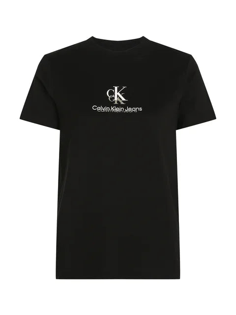 Calvin Klein Shadow Graphics T-Shirt Femme Noir