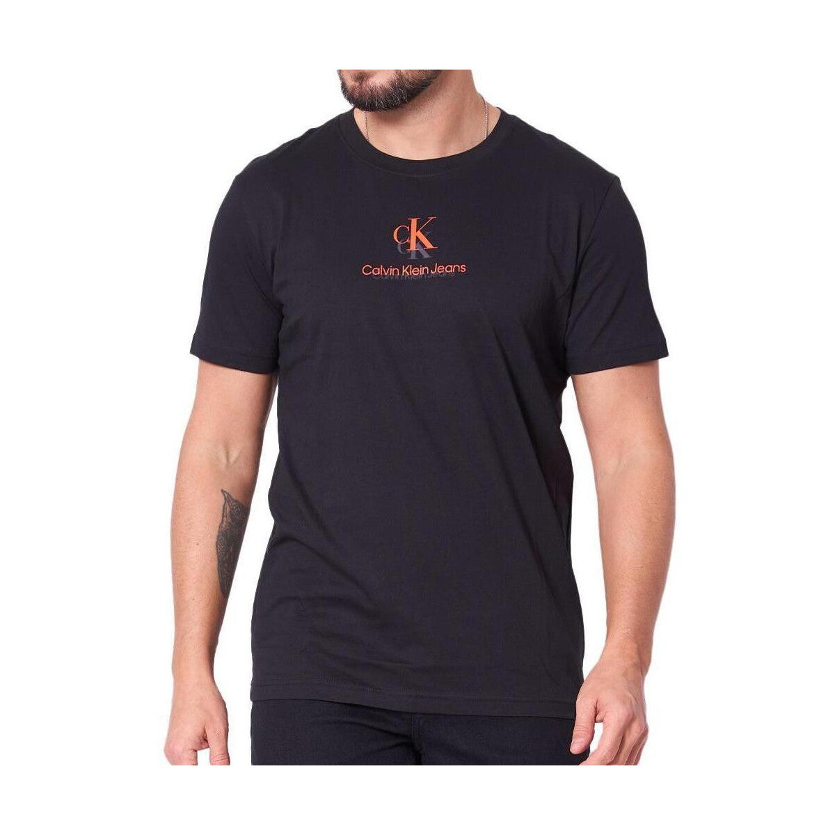 Calvin Klein Jeans Monogram Logo T-shirt Noir