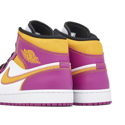 Air Jordan 1 Mid Familia Violet Jaune Blanc
