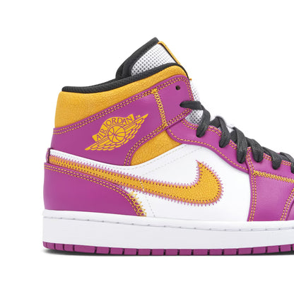 Air Jordan 1 Mid Familia Violet Jaune Blanc