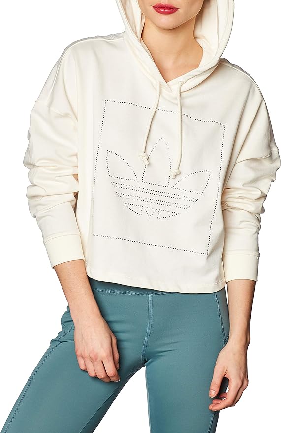 Adidas Originals Ecru Cropped Sweatshirt