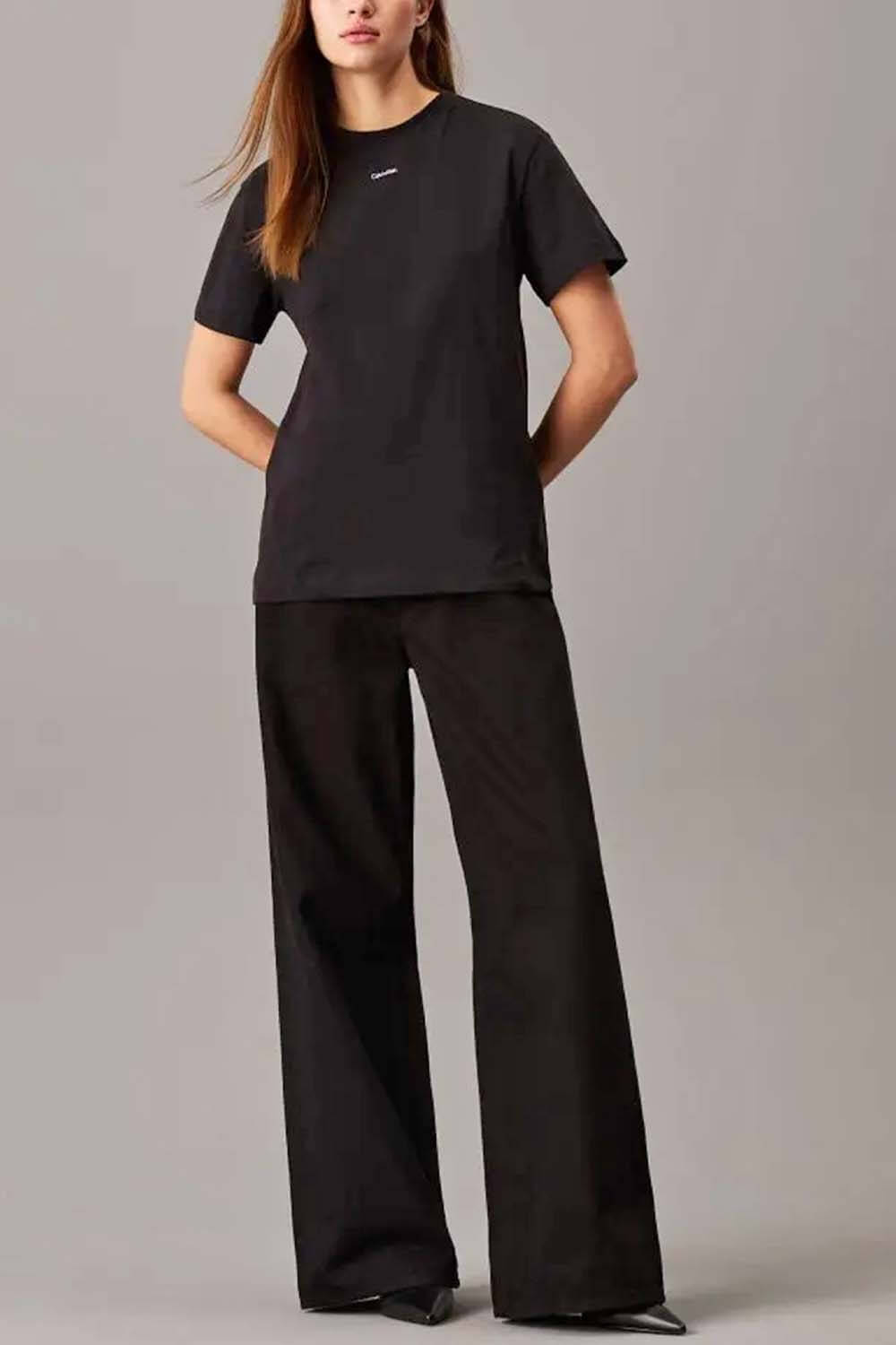 Calvin Klein T-Shirt Nano Logo Regular Noir