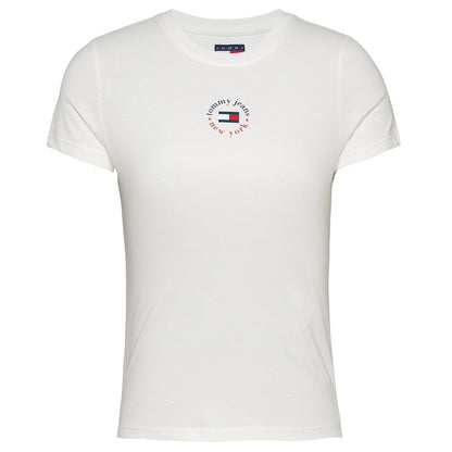 Tommy Jeans Slim Essential Logo 2 T-Shirt Femme Blanc