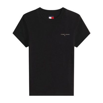 Tommy Jeans Slim Linear T-Shirt Femme Noir