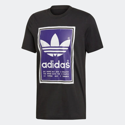 Adidas Filled Label T-Shirt Homme Black/Collegiate Purple