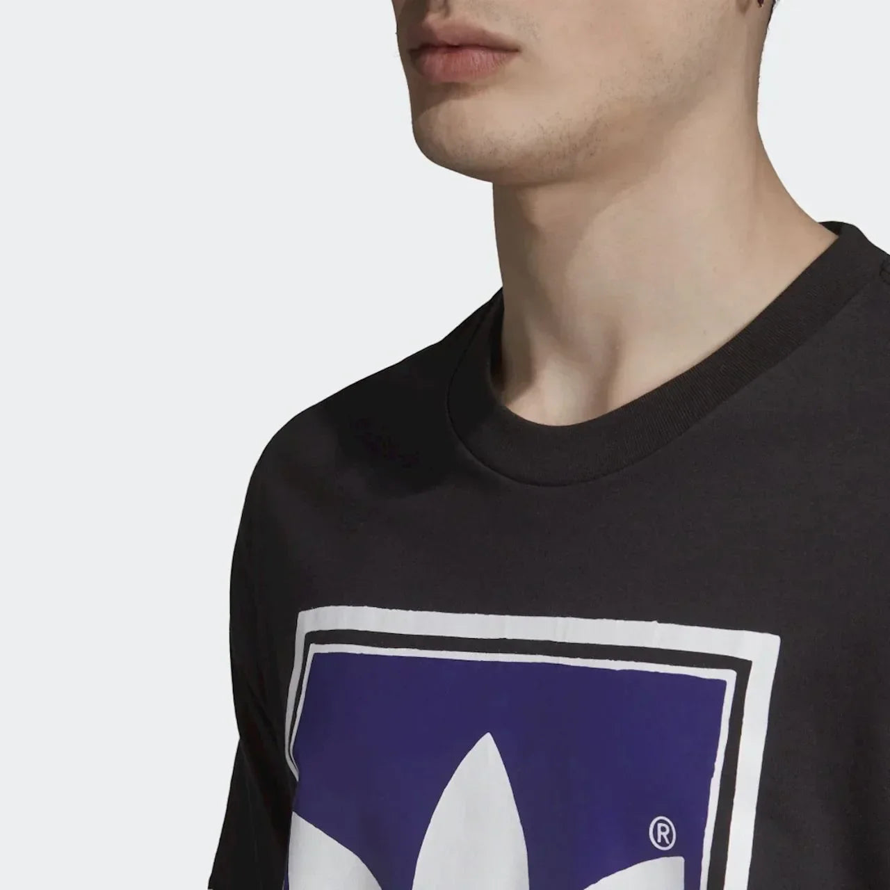 Adidas Filled Label T-Shirt Homme Black/Collegiate Purple