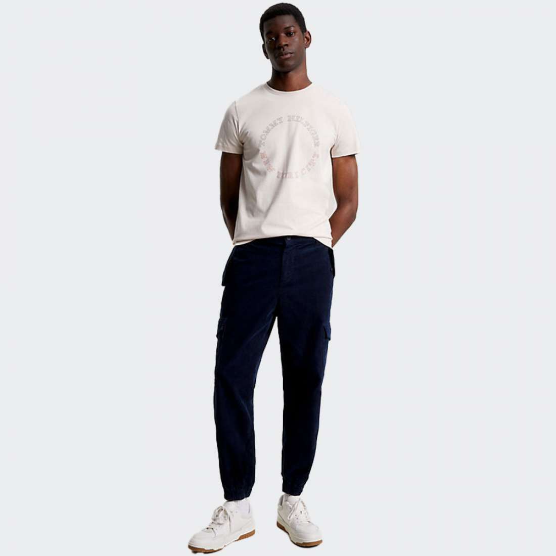 Tommy Hilfiger Monotype Roundel T-Shirt Homme Creme