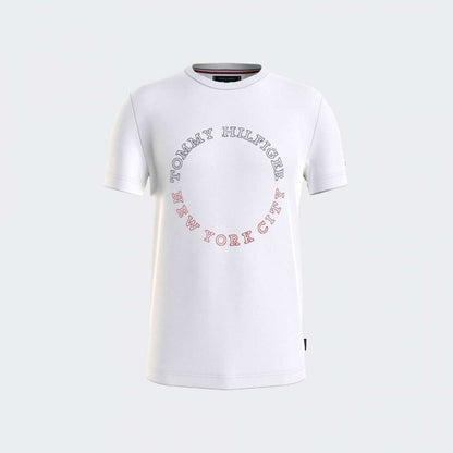 Tommy Hilfiger Monotype Roundel T-Shirt Homme Blanc