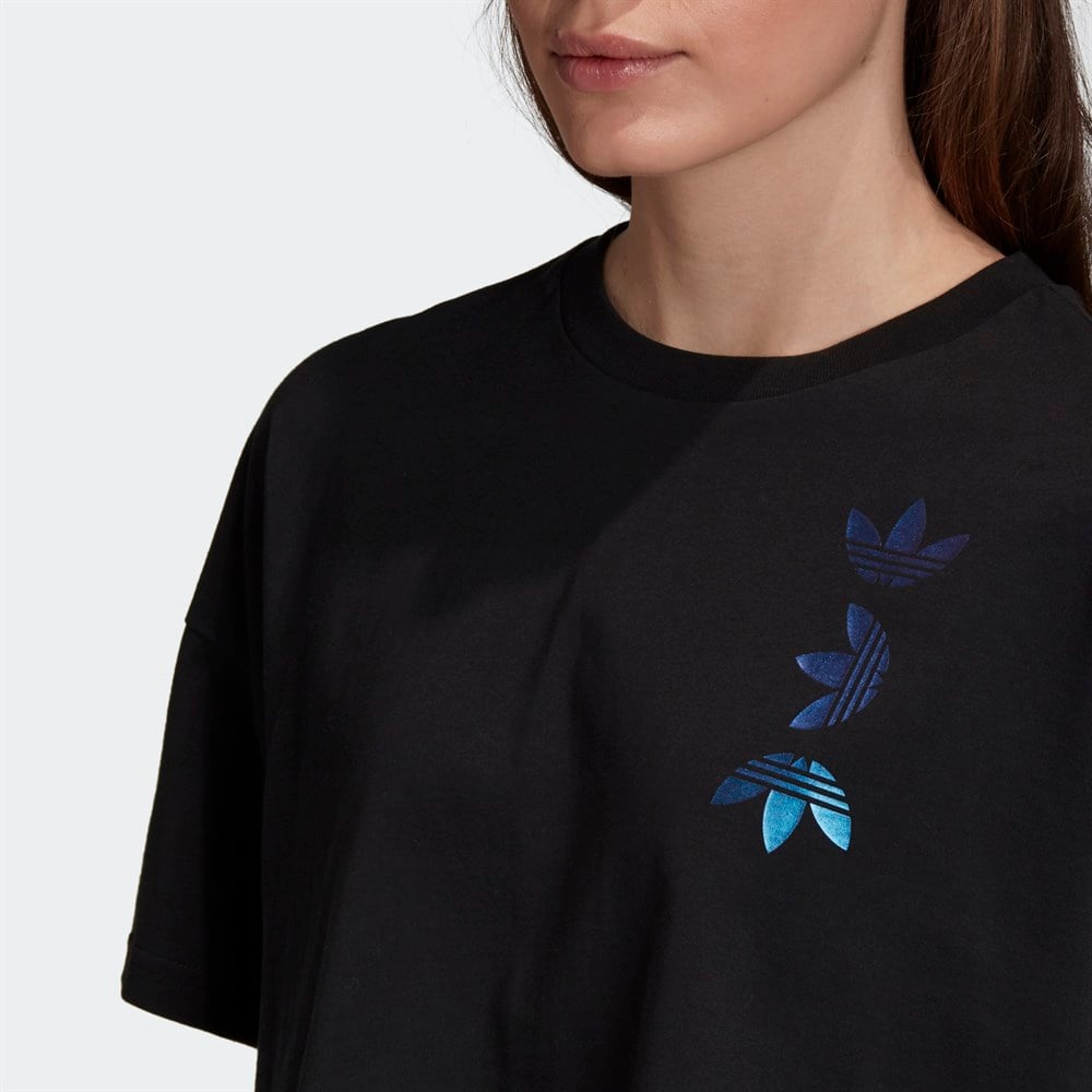 Adidas T-Shirt Grand Logo Femme Noir