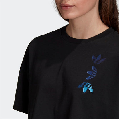 Adidas T-Shirt Grand Logo Femme Noir