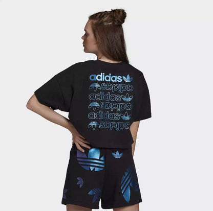 Adidas T-Shirt Grand Logo Femme Noir