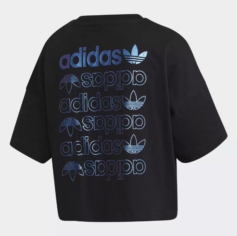 Adidas T-Shirt Grand Logo Femme Noir