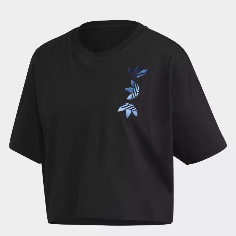 Adidas T-Shirt Grand Logo Femme Noir