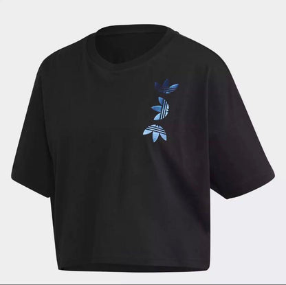 Adidas T-Shirt Grand Logo Femme Noir
