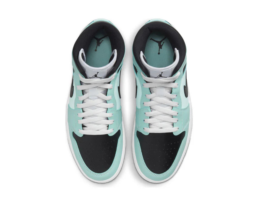 Air Jordan 1 Mid Turquoise Noir BQ6472-300 - Sneakers Montantes