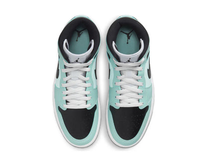 Air Jordan 1 Mid Turquoise Noir BQ6472-300 - Sneakers Montantes