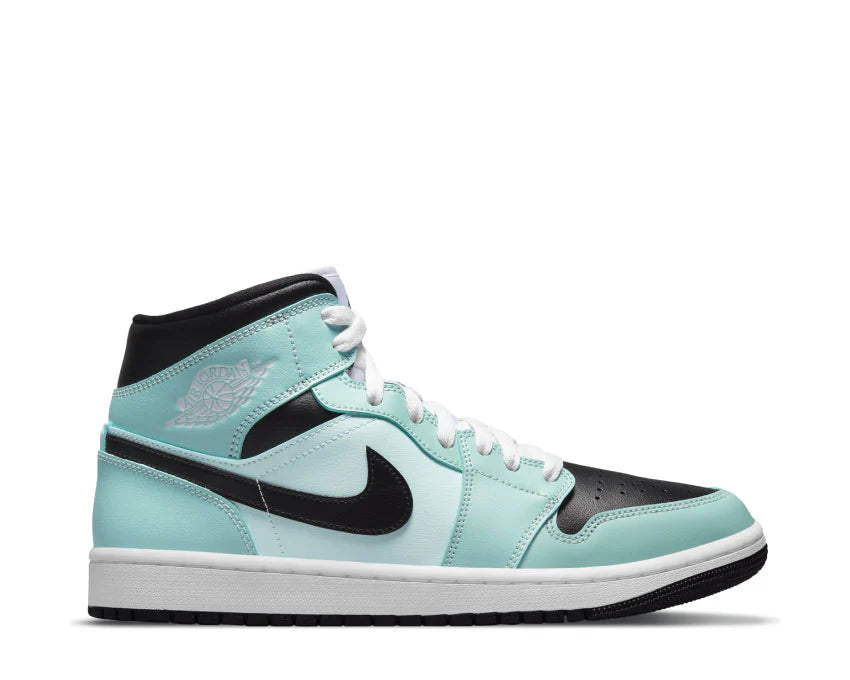 Air Jordan 1 Mid Turquoise Noir BQ6472-300 - Sneakers Montantes