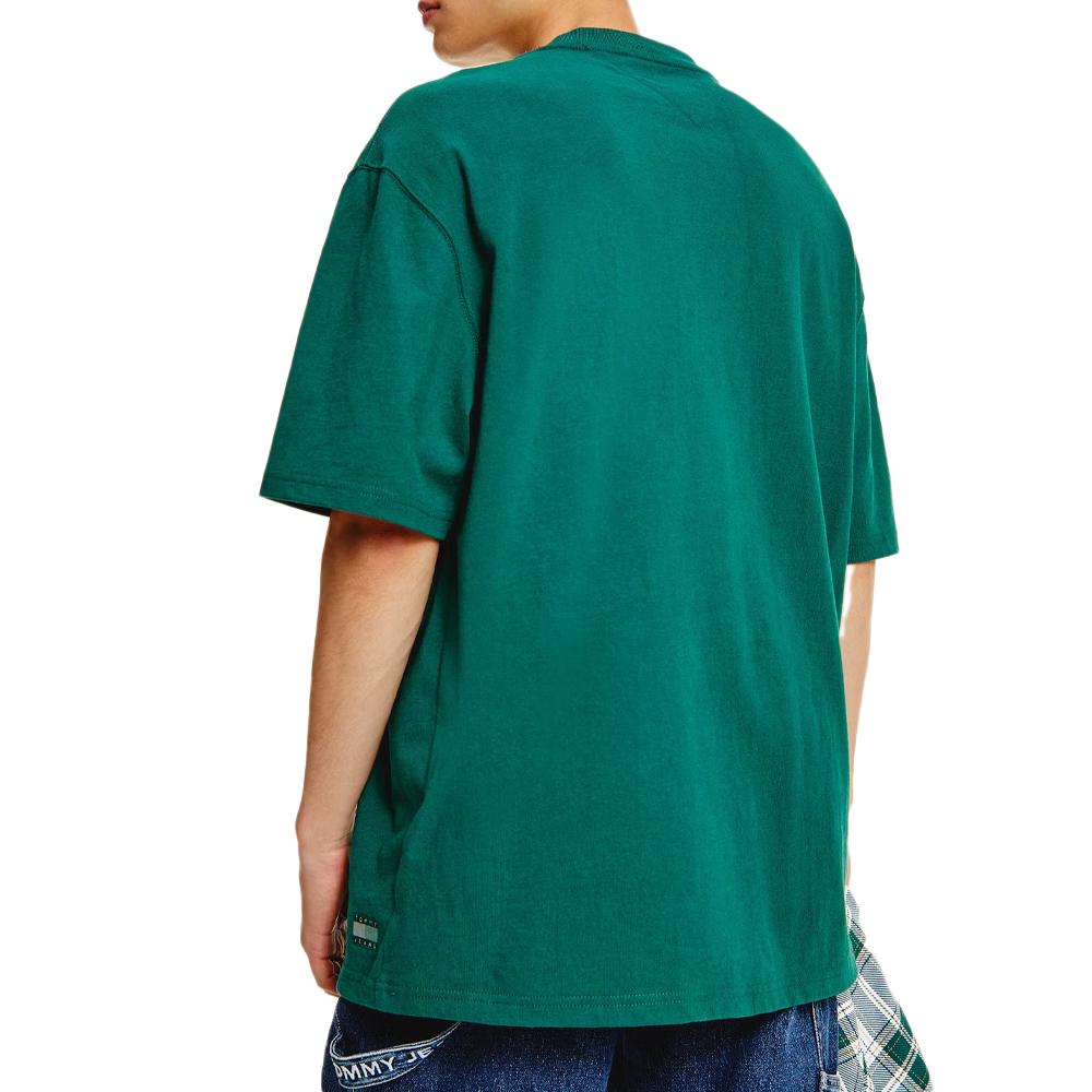 Tommy Jeans T-Shirt Uni Homme Vert
