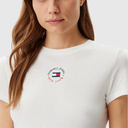 Tommy Jeans Slim Essential Logo 2 T-Shirt Femme Blanc