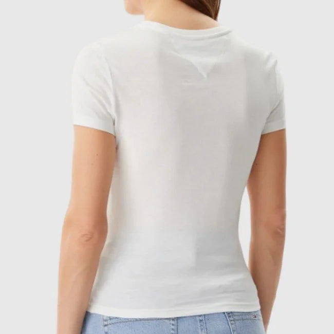 Tommy Jeans Slim Essential Logo 2 T-Shirt Femme Blanc