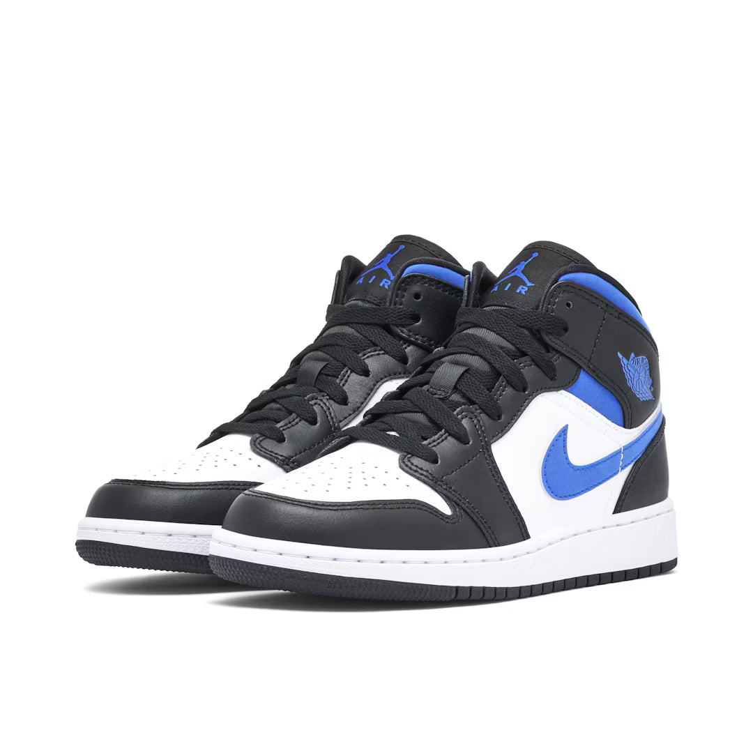 Air Jordan 1 Mid Royal GS Noir Bleu Blanc
