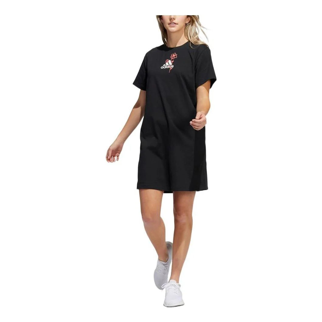 Adidas Fun Sport Graphic Robe T-Shirt Femme Noir