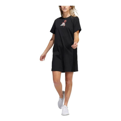 Adidas Fun Sport Graphic Robe T-Shirt Femme Noir