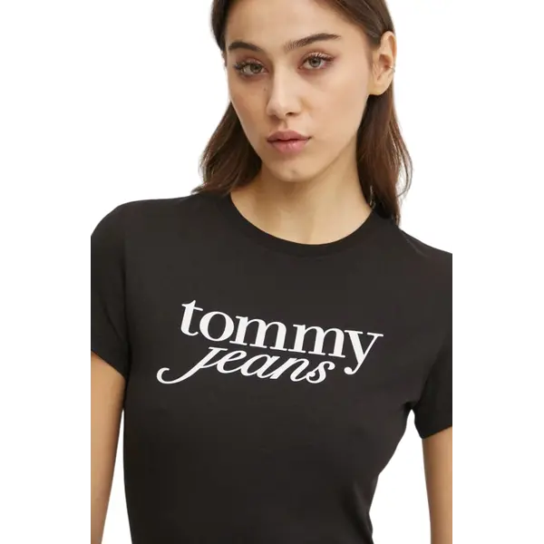 Tommy Jeans Slim Essential Logo Ext T-Shirt Black