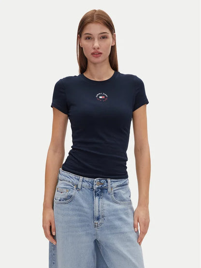 Tommy Jeans Slim Essential Logo 2 T-Shirt Femme Marine