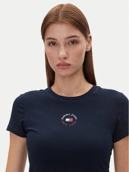 Tommy Jeans Slim Essential Logo 2 T-Shirt Femme Marine