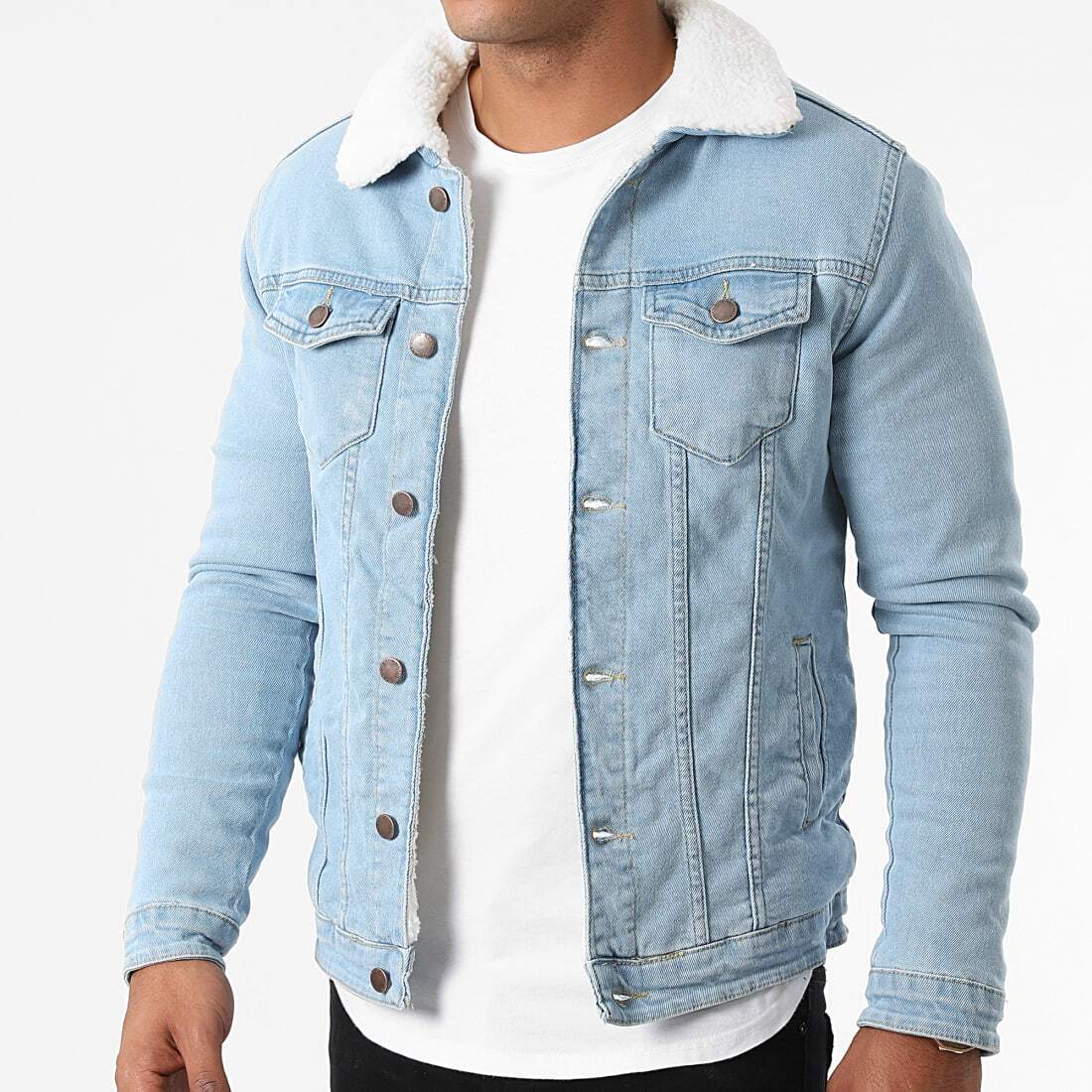 Veste Jean Bleu Clair